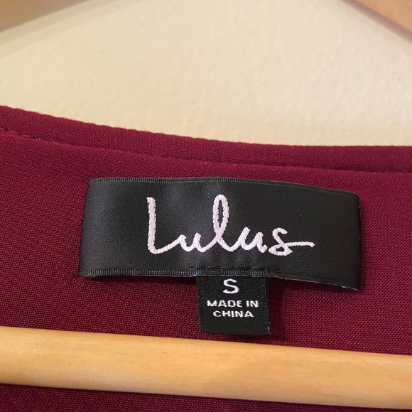 Lulu’s Dress Size S Plum Purple Ruffled - Picture 5 of 9